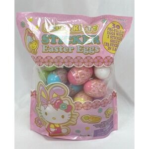 New Hello Kitty Sticker Easter‎ Eggs 30pc Pre-Filled Hunt